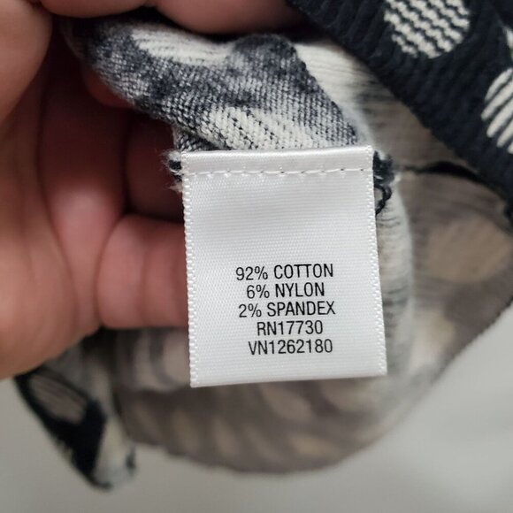 Merona Women's Y2K Black White Polka Dot Soft Knit 3/4 Button Up Cardigan Sz XS - Picture 5 of 6